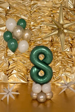 Balon foliowy Cyfra ''5'' 86cm butelkowa zieleń