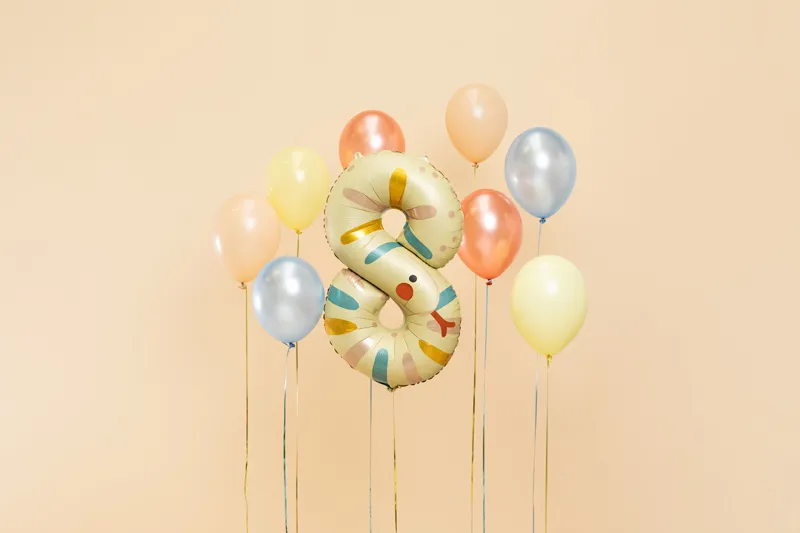 Balon foliowy Cyfra 8 Wąż 55x88cm
