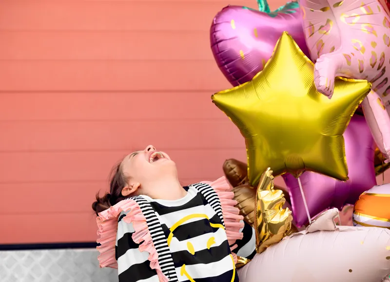 Balon foliowy Gwiazdka 70 cm, złoty