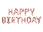 Balon foliowy Happy Birthday 340x35 cm różowe złoto