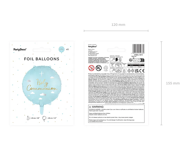 Balon foliowy ''Holy Communion'', 45 cm