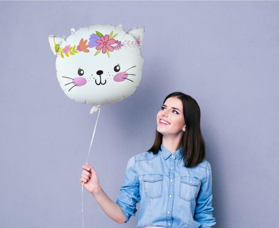 Balon foliowy Kotek 44x35cm głowa