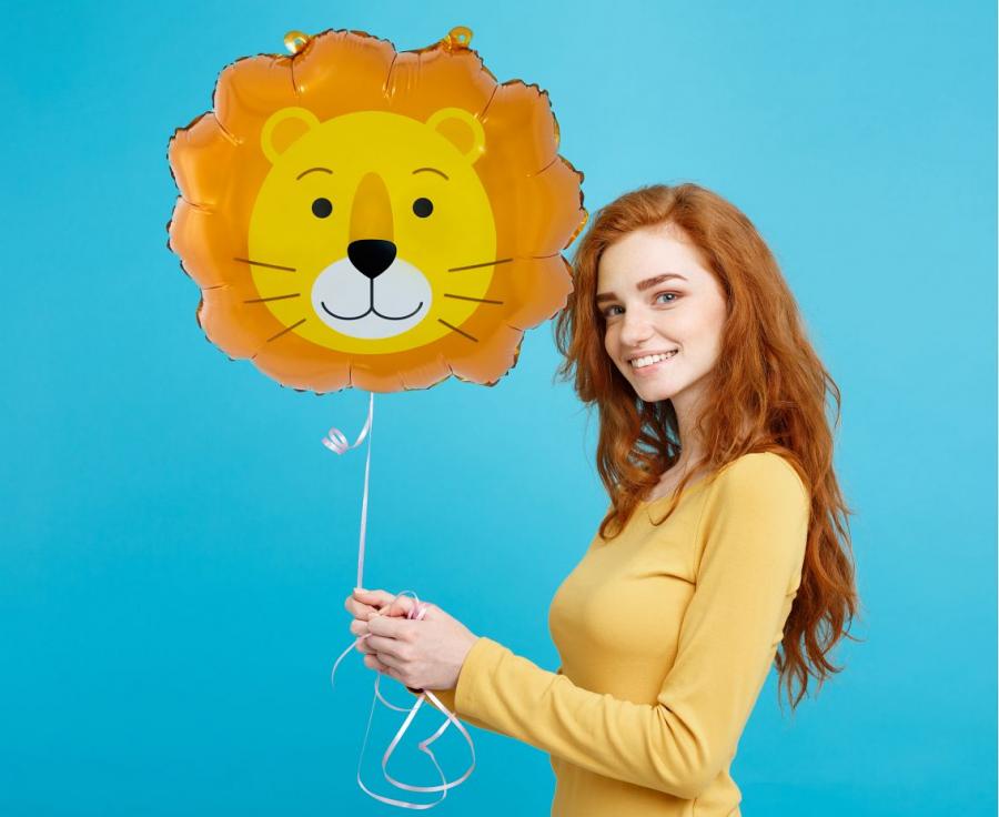 Balon foliowy Lew 43x38cm głowa