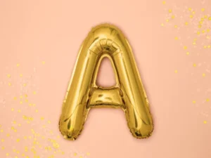 Balon foliowy Litera ''A'' 35cm złota