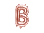 Balon foliowy Litera ''B'' 35cm różowe złoto