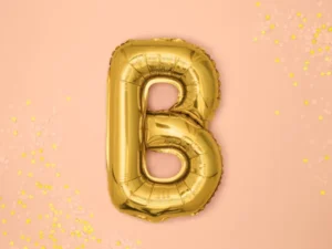 Balon foliowy Litera ''B'' 35cm złota
