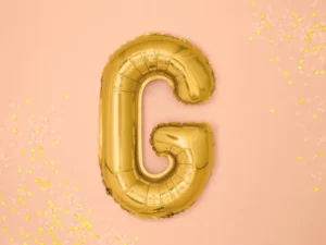 Balon foliowy Litera ''G'' 35cm złota