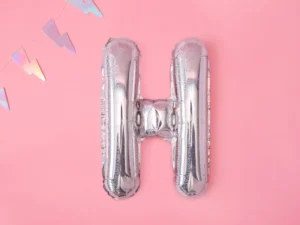 Balon foliowy Litera ''H'' 35 cm holograficzny