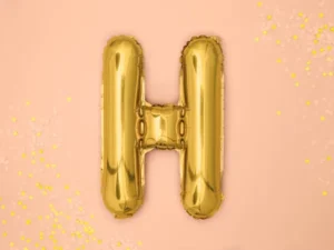 Balon foliowy Litera ''H'' 35cm złota