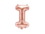 Balon foliowy Litera ''I'' 35 cm różowe złoto