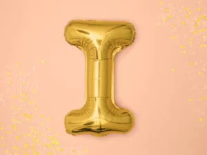 Balon foliowy Litera ''I'' 35cm złota