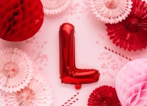 Balon foliowy Litera ''L'' 35cm czerwony