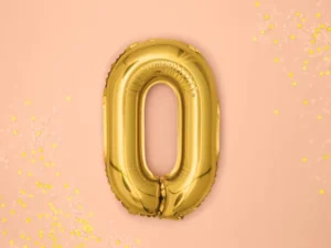 Balon foliowy Litera ''O'' 35cm złota