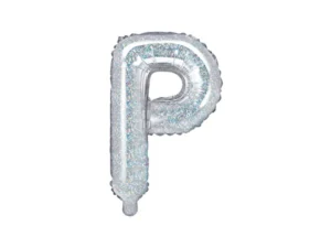 Balon foliowy Litera ''P'' 35cm holograficzny