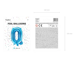 Balon foliowy Litera ''Q'' 35 cm niebieski