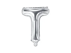 Balon foliowy Litera ''T'' 35cm srebrny