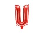 Balon foliowy Litera ''U'' 35 cm czerwony