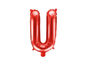 Balon foliowy Litera ''U'' 35 cm czerwony
