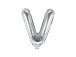 Balon foliowy Litera ''V'' 35 cm srebrny