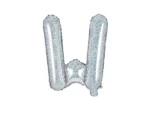 Balon foliowy Litera ''W'' 35cm holograficzny