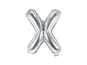 Balon foliowy Litera ''X'' 35cm srebrny