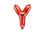 Balon foliowy Litera ''Y'' 35 cm czerwony