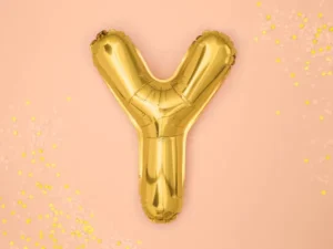 Balon foliowy Litera ''Y'' 35cm złota
