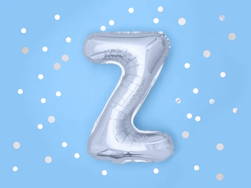 Balon foliowy Litera ''Z'' 35cm srebrny
