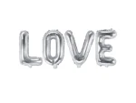 Balon foliowy Love 140x35 cm srebrny