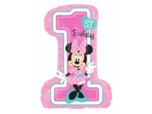 Balon foliowy Minnie Mouse 1st Birthday 92 cm