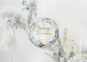 Balon foliowy ''Pierwsza Komunia Święta'' 45cm