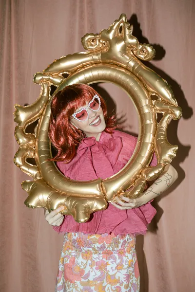 Balon foliowy Ramka 78x95 cm złoty