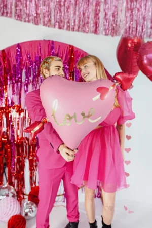 Balon foliowy Serce ze strzałą, 76x55cm