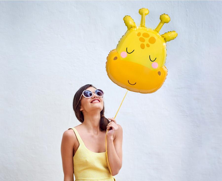 Balon foliowy Żyrafa 53x40cm głowa