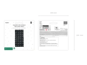 Balon foliowy kurtyna czarny, 72x143 cm