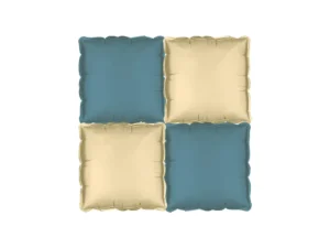 Balon foliowy kurtyna dwustronna Kwadrat beżowo-granatowy 35 x 35 cm