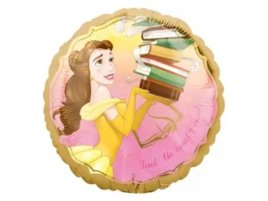 Balon foliowy okrągły Piękna i Bestia 45 cm