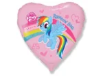 Balon foliowy serce Rainbow Dash 46x48 cm