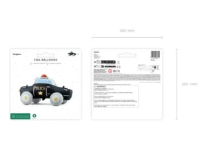 Balon foliowy stojący Wóz Policyjny mix 90 x 41cm