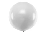 Balon okrągły 1 m Metallic Silver Snow