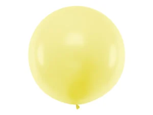 Balon okrągły 1m Pastel Light Yellow