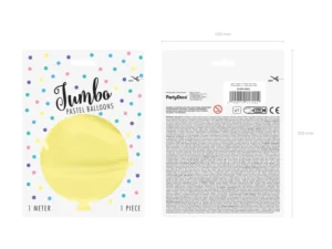 Balon okrągły 1 m Pastel Light Yellow