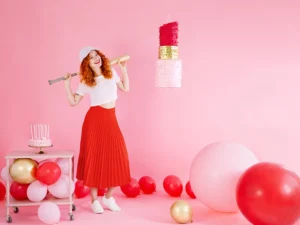 Balon okrągły 1m Pastel Red