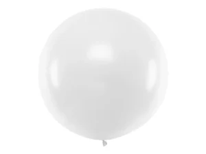Balon okrągły 1m Pastel White