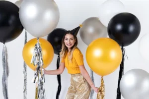 Balon okrągły 60cm Metallic Gold