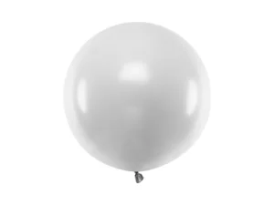 Balon okrągły 60 cm Metallic Silver Snow