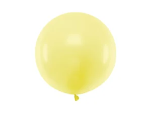 Balon okrągły 60cm Pastel Light Yellow