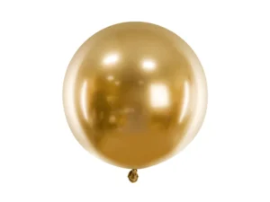Balon okrągły Glossy 60 cm złoty