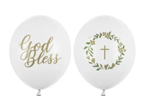 Balony 30 cm God Bless Pastel Pure White