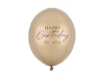 Balony 30 cm, Happy Birthday Metallic Cold Gold